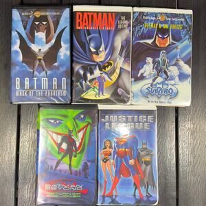 Lot 5 Batman VHS Animated Series Mask Phantasm SubZero Beyond Joker Justice